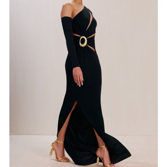 Cult Gaia Zinnie Gown in Black X-Small New Womens Long Sleeve Maxi Dress - Picture 16 of 16